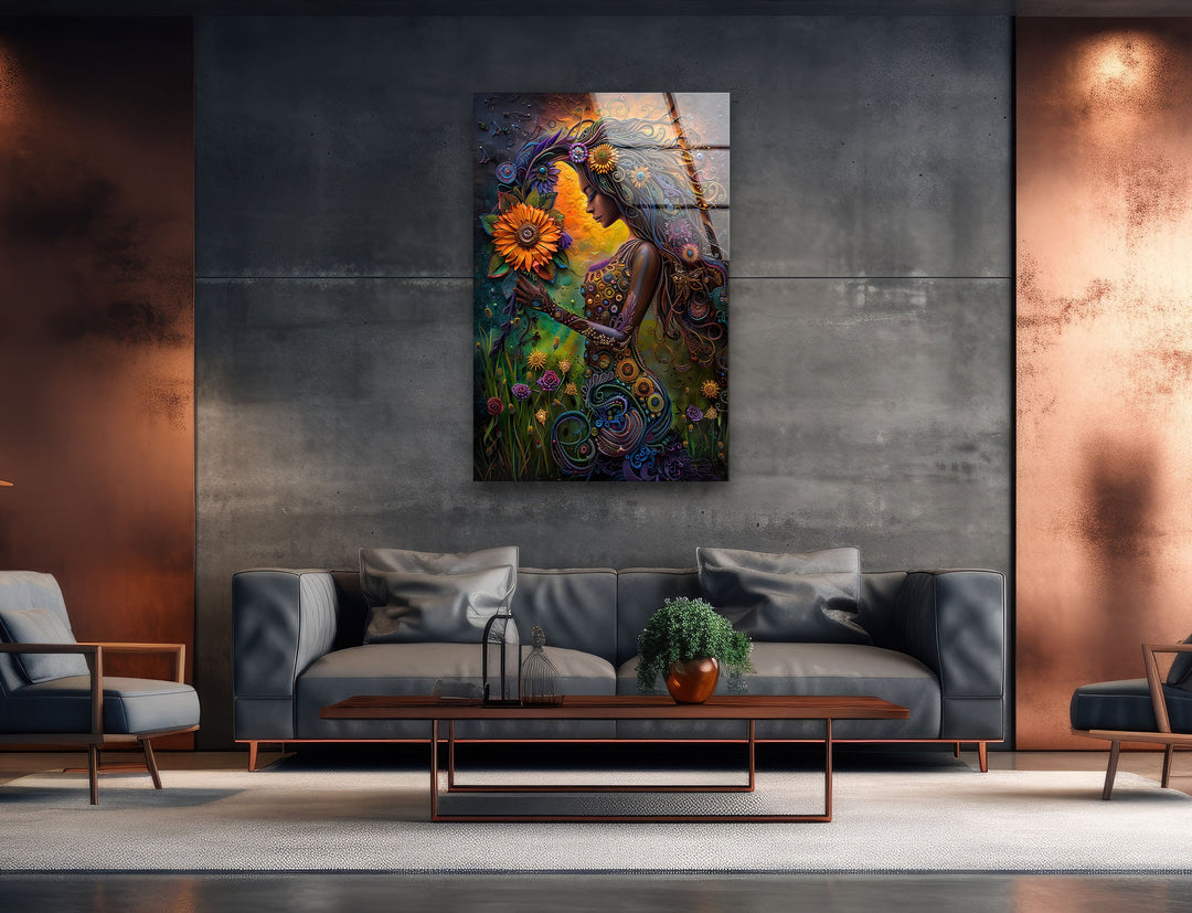 Virgo Zodiac Glass Wall Art large glass photo prints, glass wall photos
