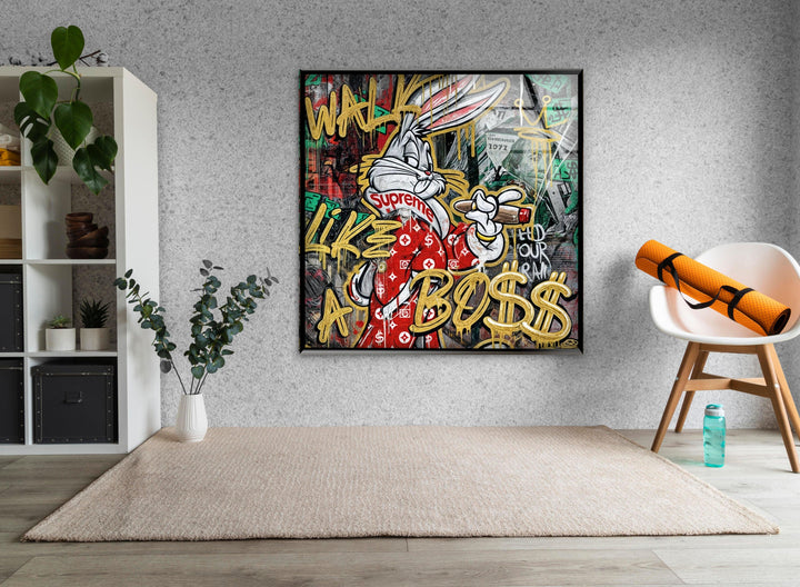 Walk Like a Boss Glass Wall Art Glass Printing Wall Art, Print photos on glass
