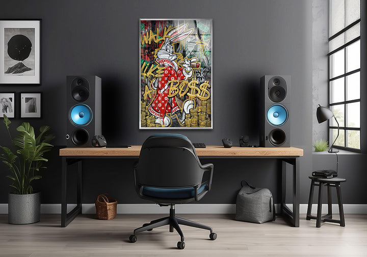 Walk Like a Boss Glass Wall Art glass image printing, glass prints from photos
