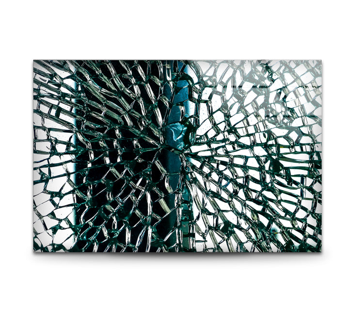 Fractured Glass Pattern Wall Art – Abstract Shattered Effect Glass Print
