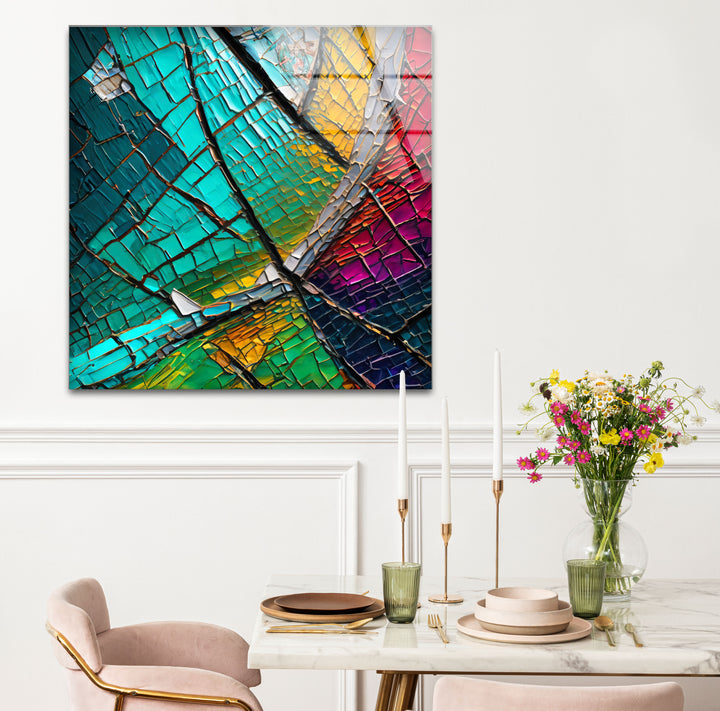 Cracked Color Glass Wall Art