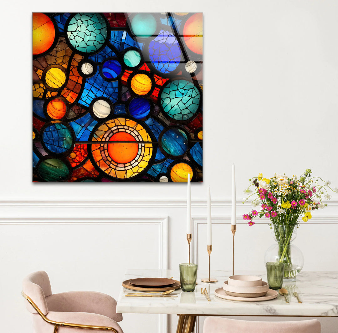 Stained Glass Space Wall Art – Vibrant Solar System & Planets - MyPhotoStation