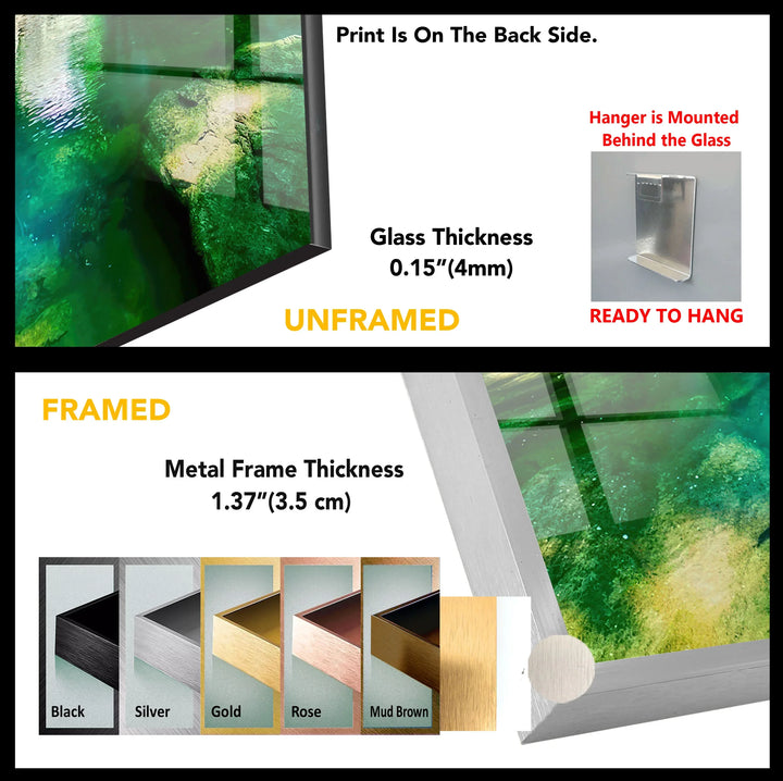 Emerald Forest Tunnel Wall Art – Lush Nature Glass Print for Zen Home Decor - MyPhotoStation
