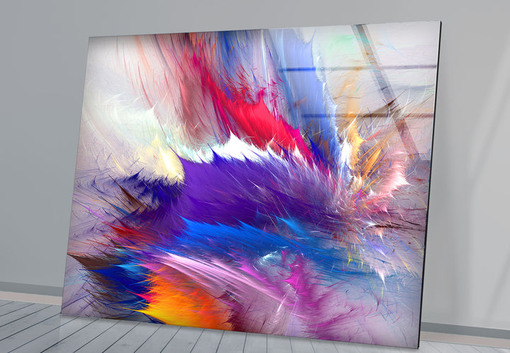 Vivid Energy Wall Art – Color Explosion Abstract Glass Print