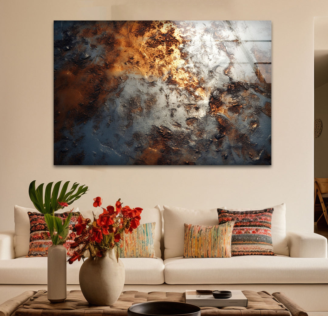 Industrial Rust Texture Wall Art – Modern Abstract Metal Decor