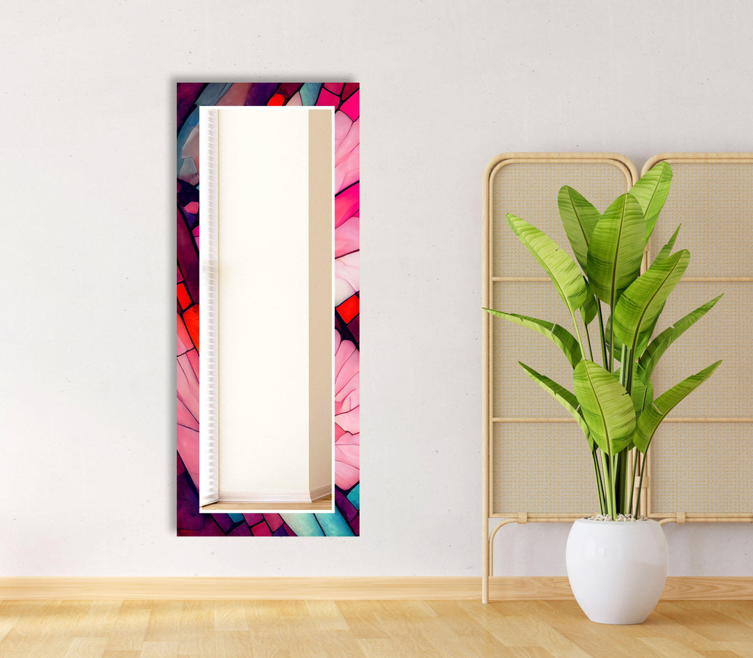 Colored Stained Design Wall Mirror Small Mirror

