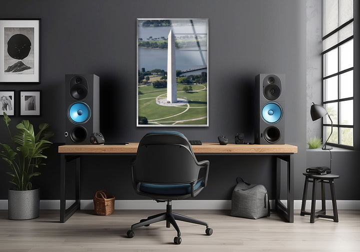 Washington Monument – ​​Glaswandkunst – Majestätischer Blick auf das berühmte Wahrzeichen von Washington D.C. 