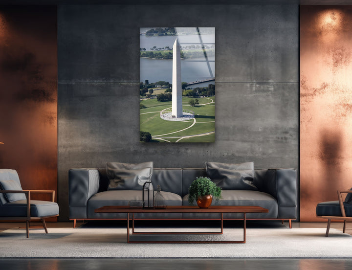 Washington Monument – ​​Glaswandkunst – Majestätischer Blick auf das berühmte Wahrzeichen von Washington D.C. 