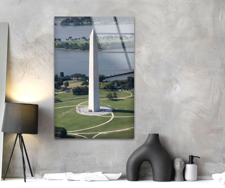 Washington Monument – ​​Glaswandkunst – Majestätischer Blick auf das berühmte Wahrzeichen von Washington D.C. 