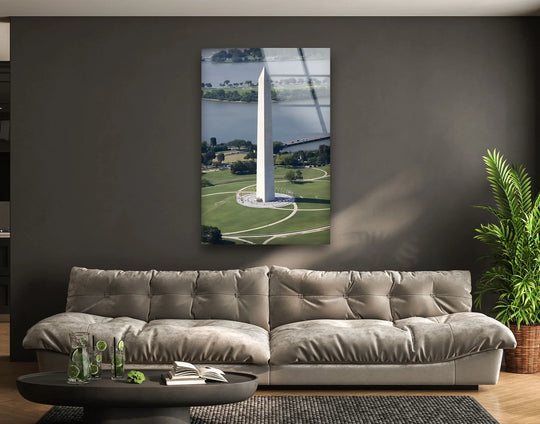 City Prints featuring Washington Monument and other city landmarks. Transform your space with our stunning collection of city wall art.Washington Monument city prints vertical glass wall art featuring iconic landmark architecture and majestic view of DC and city wall art