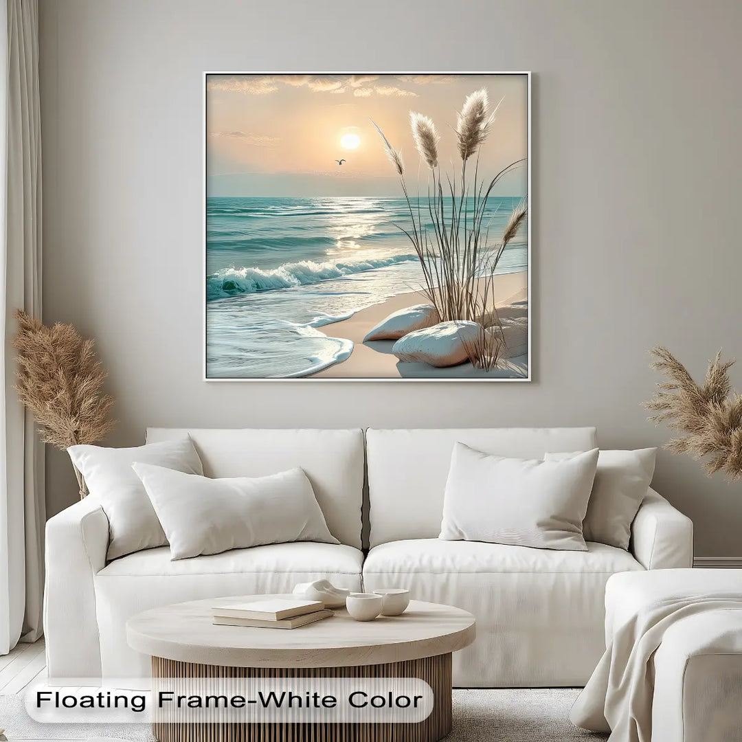 Waves of Peace – Seaside Sunrise Canvas Print