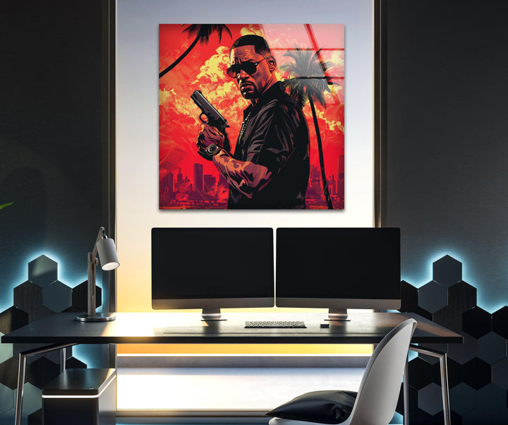 Will Smith Red Glass Wall Art Glass Printing Wall Art, Print photos on glass
