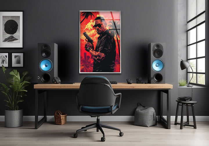 Will Smith Red Glass Wall Art glass photo prints, glass picture prints
