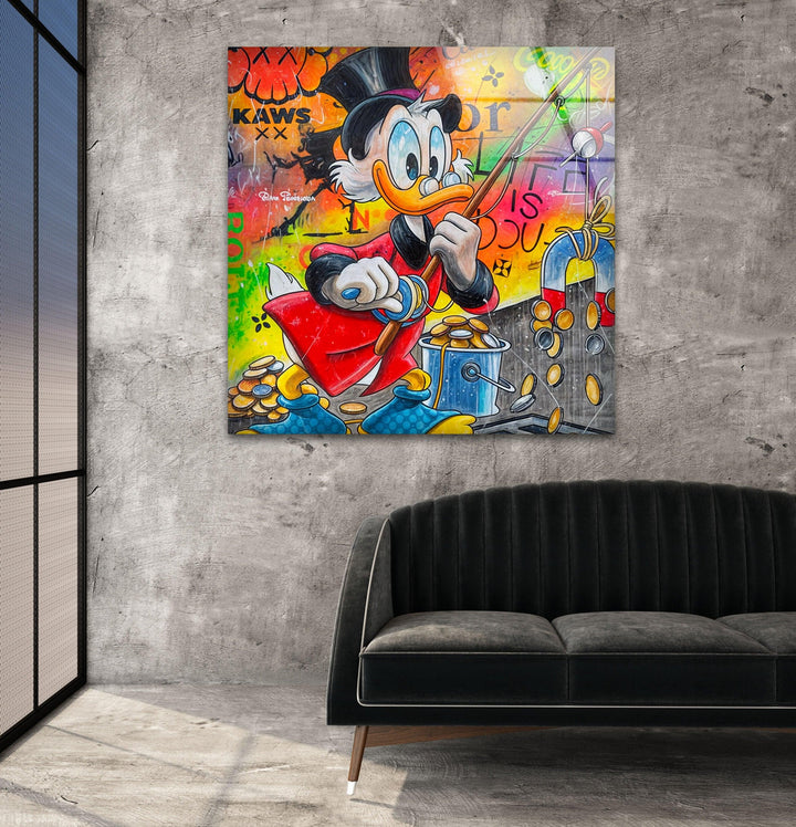 Work Smarter not Harder Glass Wall Art glass art painting, glass art for the Wall
