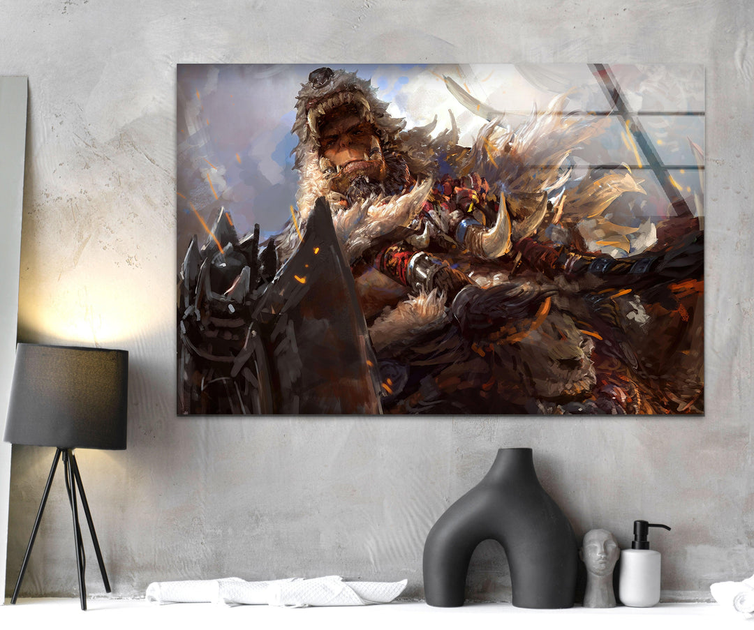 World of Warcraft Durotan-Wandkunst aus Glas