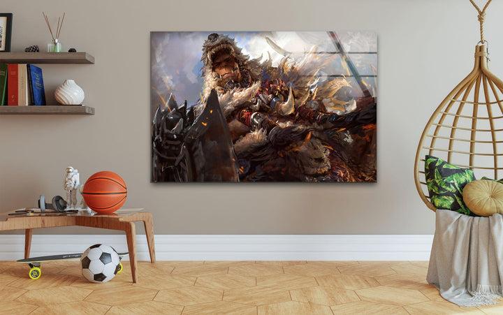 World of Warcraft Durotan-Wandkunst aus Glas