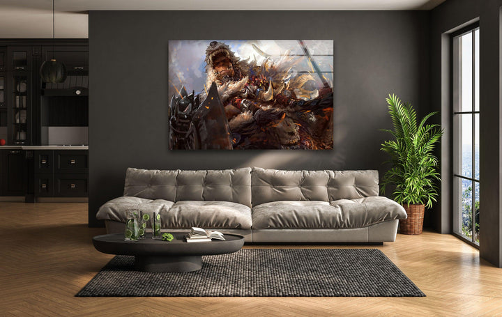 World of Warcraft Durotan-Wandkunst aus Glas