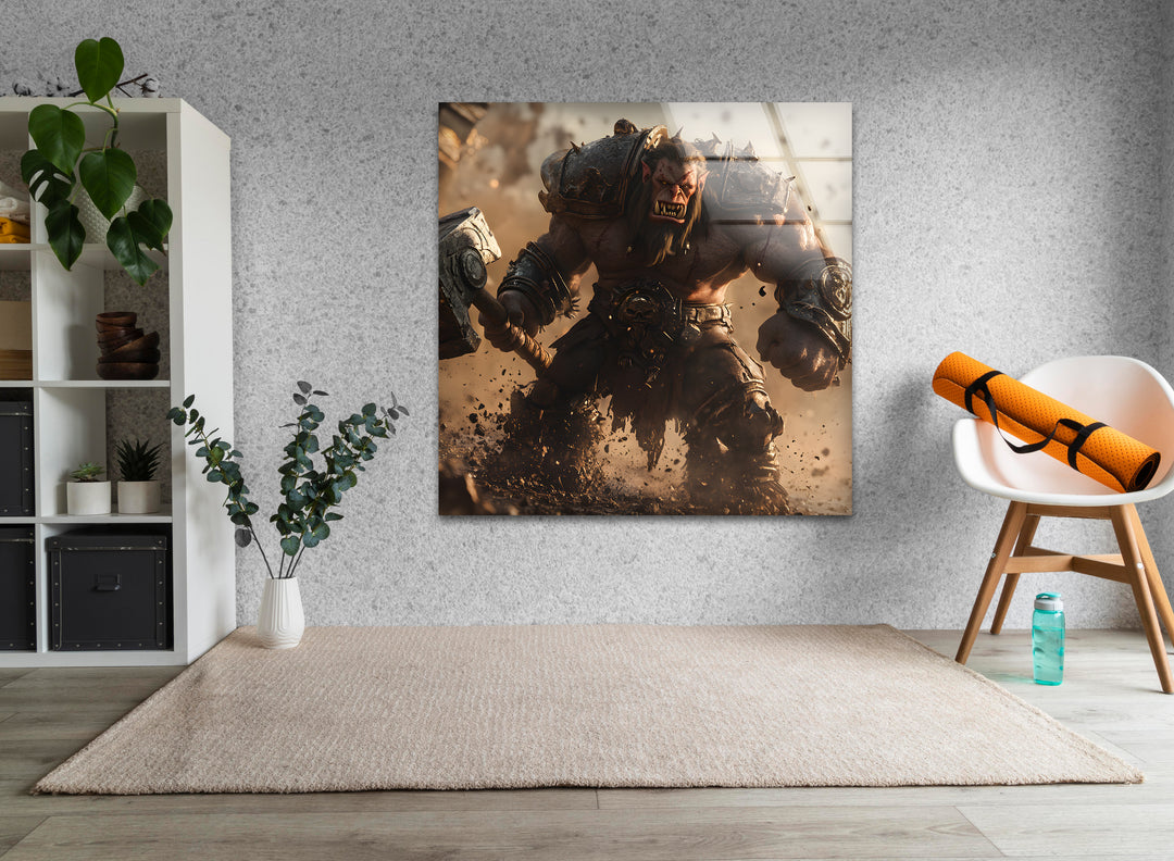 Eye-catching gamer wall decor showcasing intricate gaming art and stunning video game landscapes

