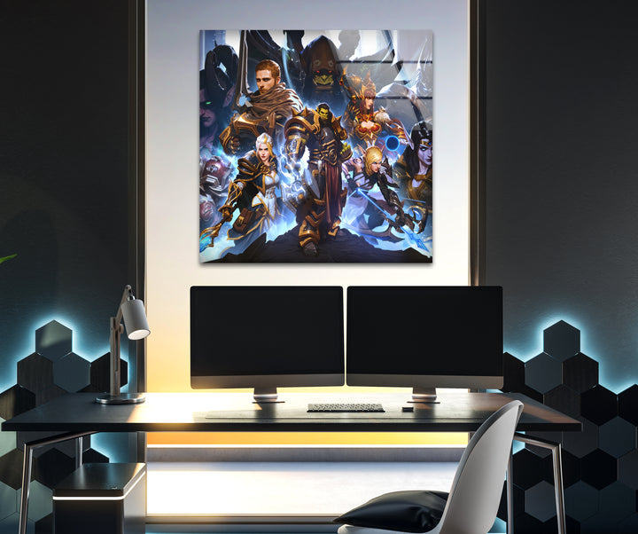Gaming decor that combines bold colors and intricate artwork to celebrate gamer culture
