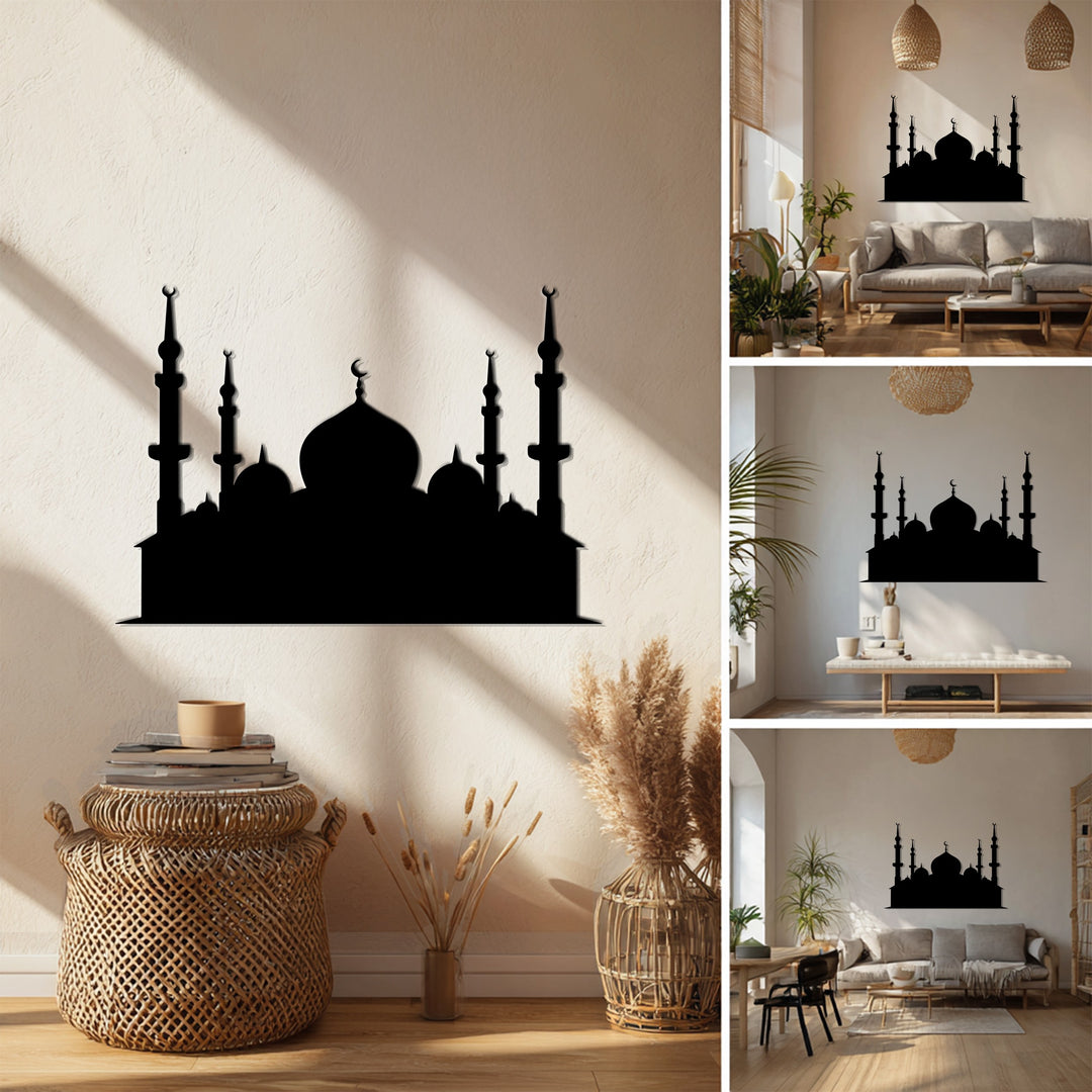 Minimalist Islamic mosque metal wall hanging