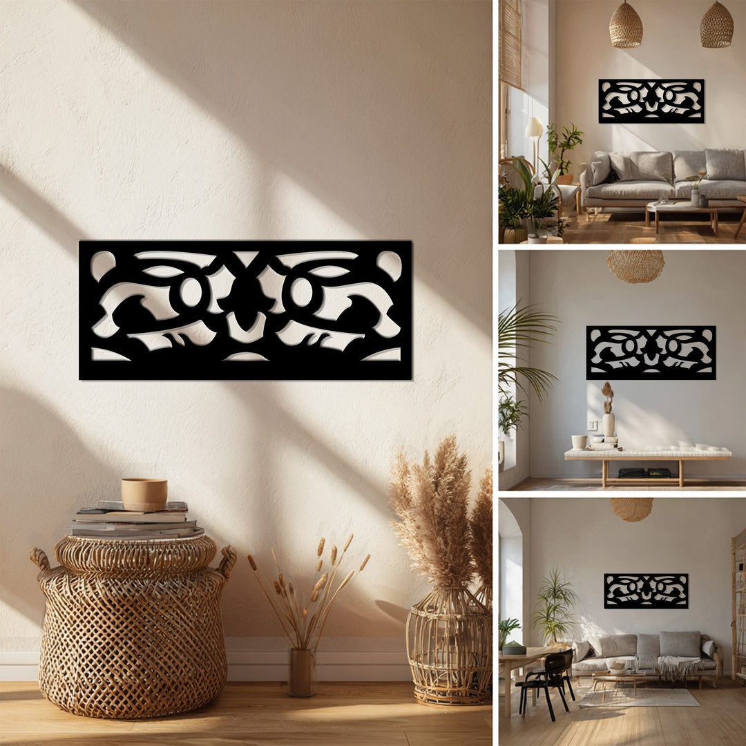 التوازن المجرد – هندسي حديث فن جداري معدني لوحة