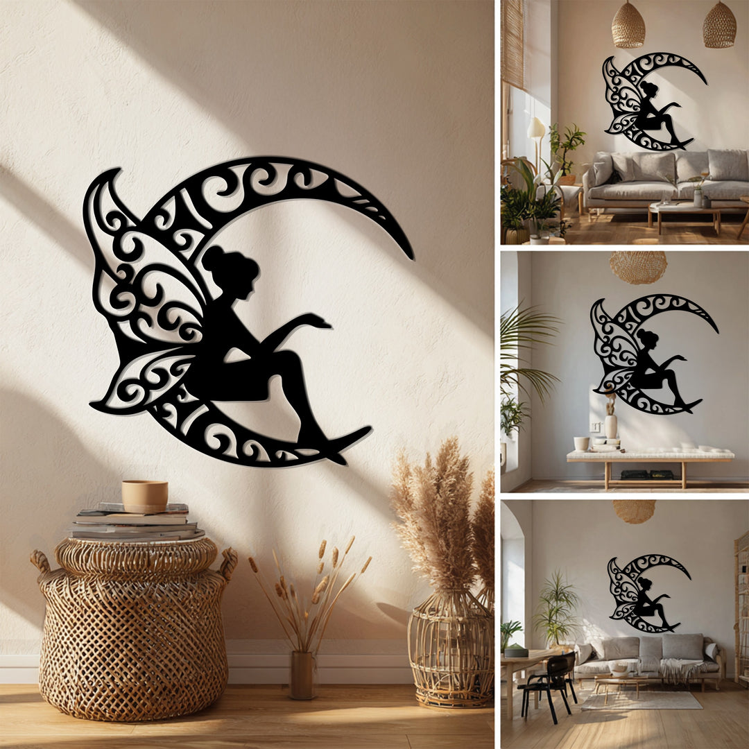 جنية ضوء القمر – للزينة فن جداري معدني