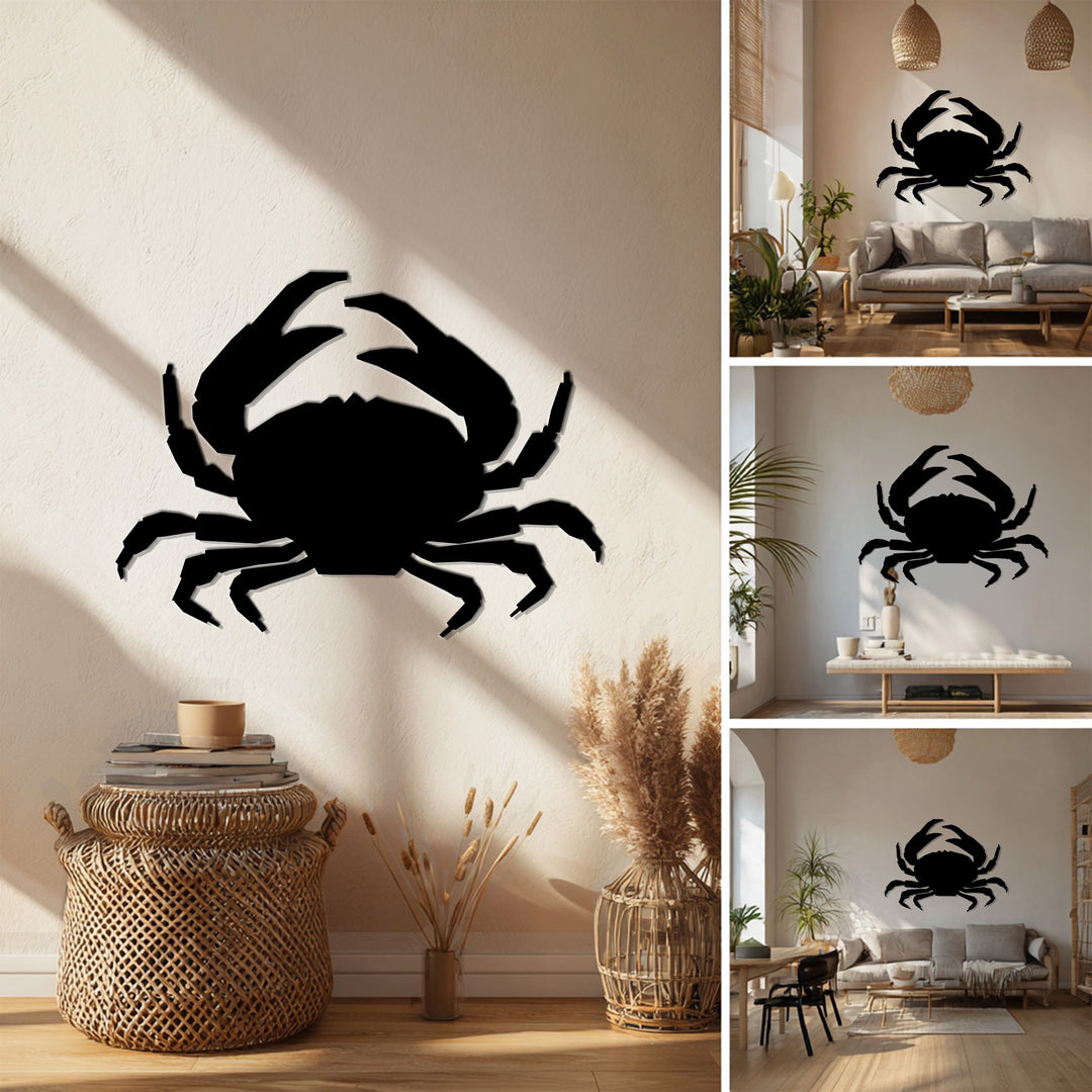 Crab Silhouette – Coastal Ocean Metal Wall Art
