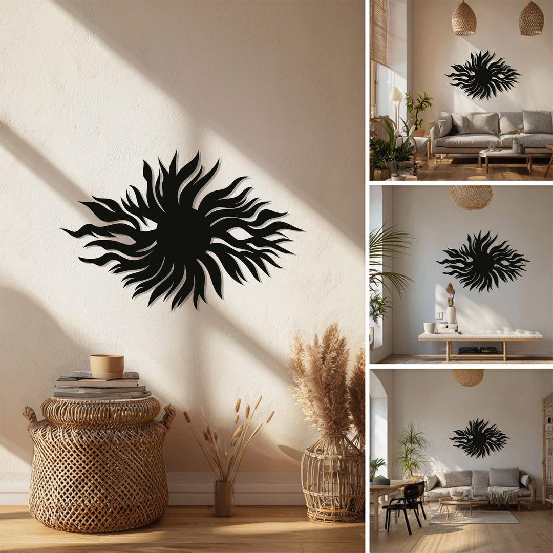 Radiant Sunburst – Abstract Metal Wall Art