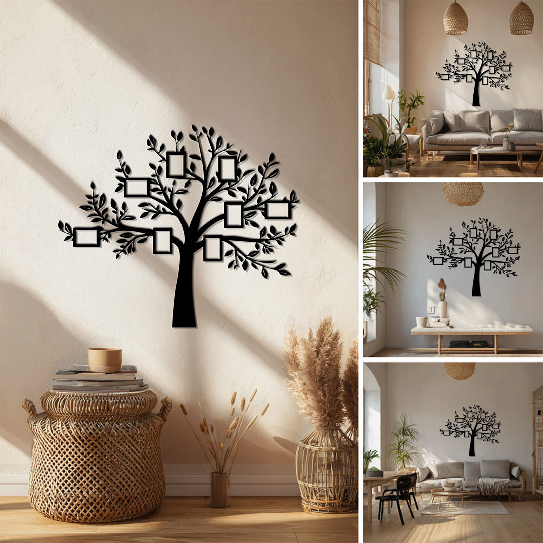 Family Tree – Modern Photo Frame Metal Wall Art