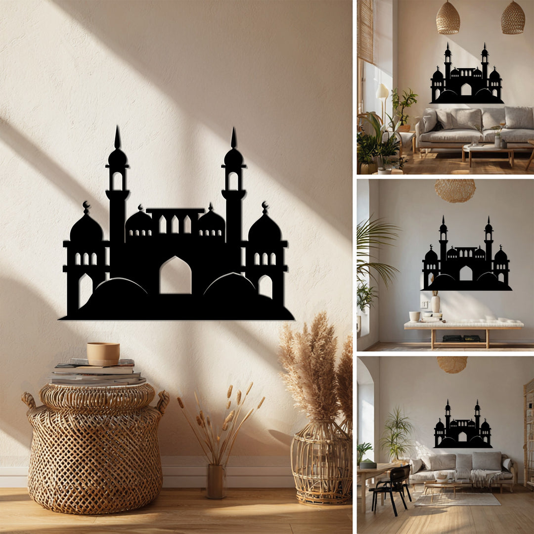 Black Islamic mosque metal wall decor