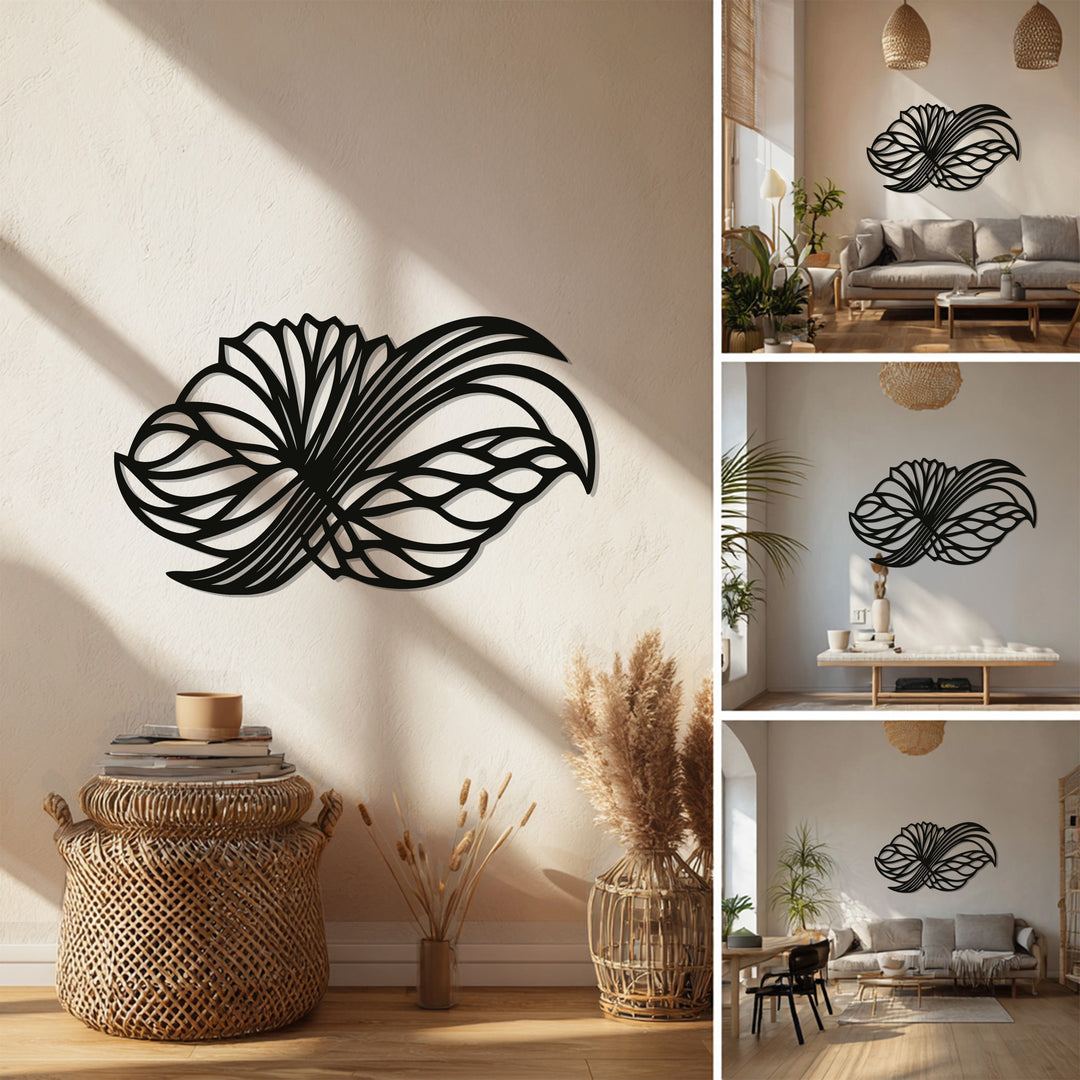 Abstract Floral Wings – Modern Metal Wall Art