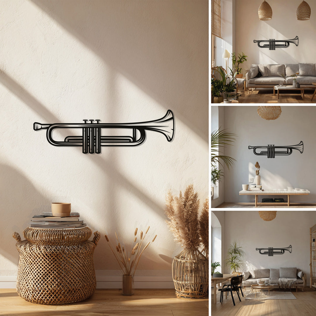 Trumpet – Jazz-Inspired Music Metal Wall Art