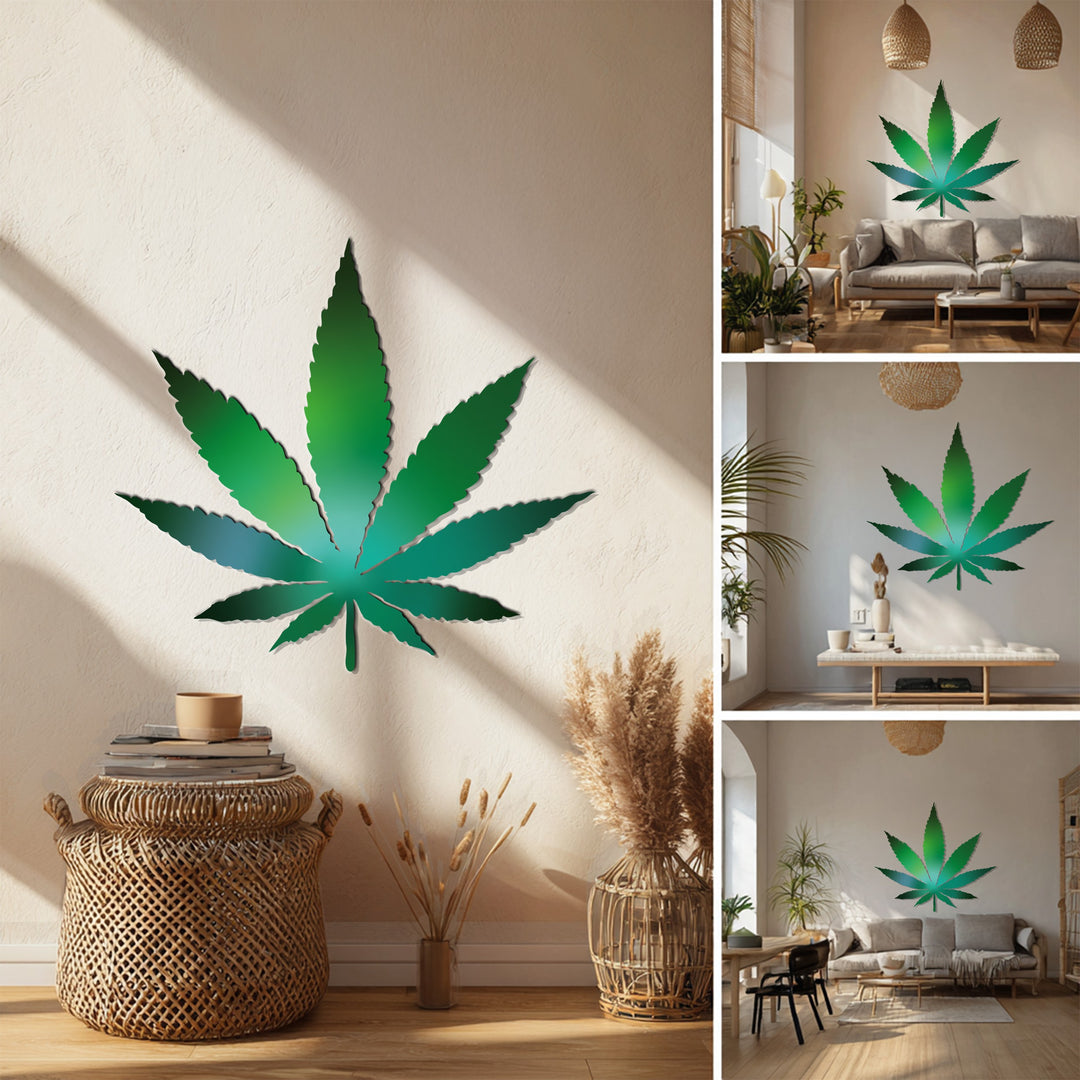 modern green metal wall decor
