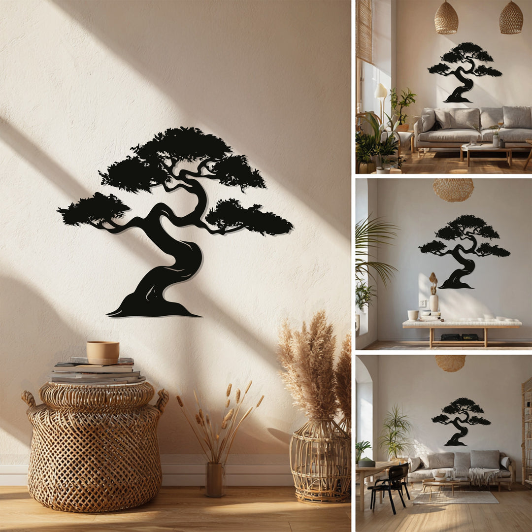 Zen Bonsai Tree – Tranquil Nature Metal Wall Art