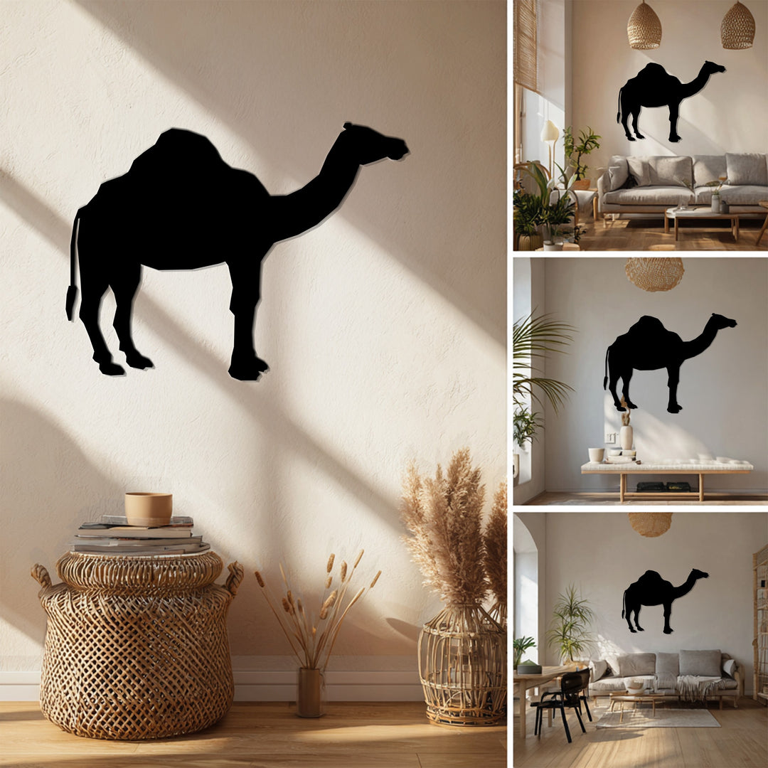 Camel Silhouette – Desert-Inspired Metal Wall Art