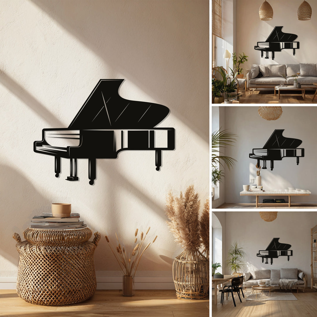 Grand Piano – Elegant Music-Inspired Metal Wall Art
