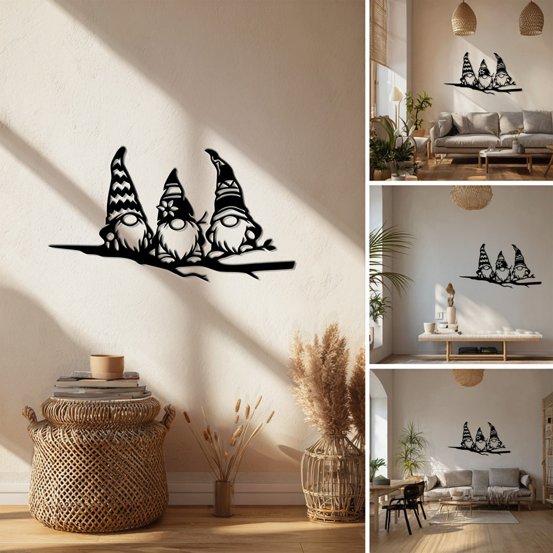 ثلاثي غريب الأطوار – قزم إسكندنافي فن جداري معدني