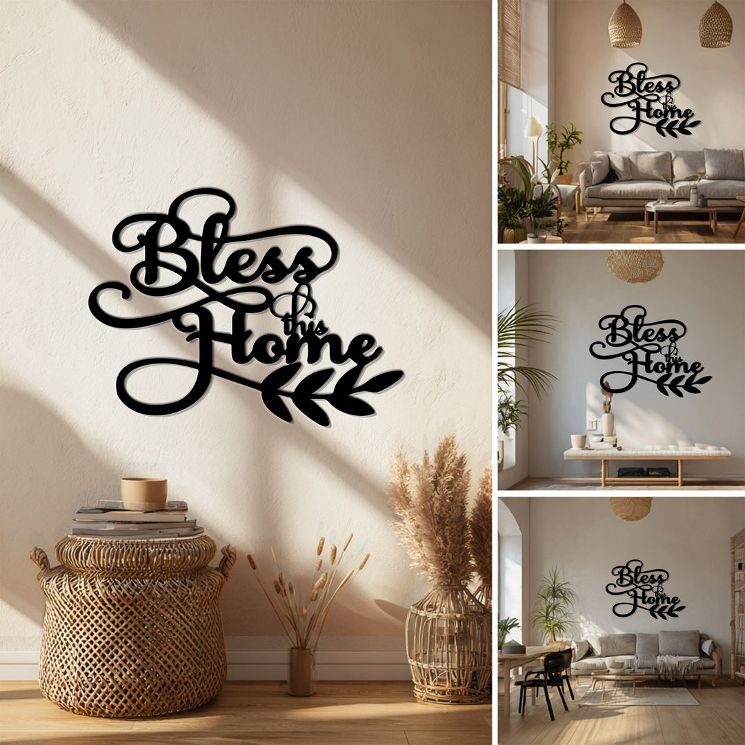 Bless This Home – Inspirational Metal Wall Art