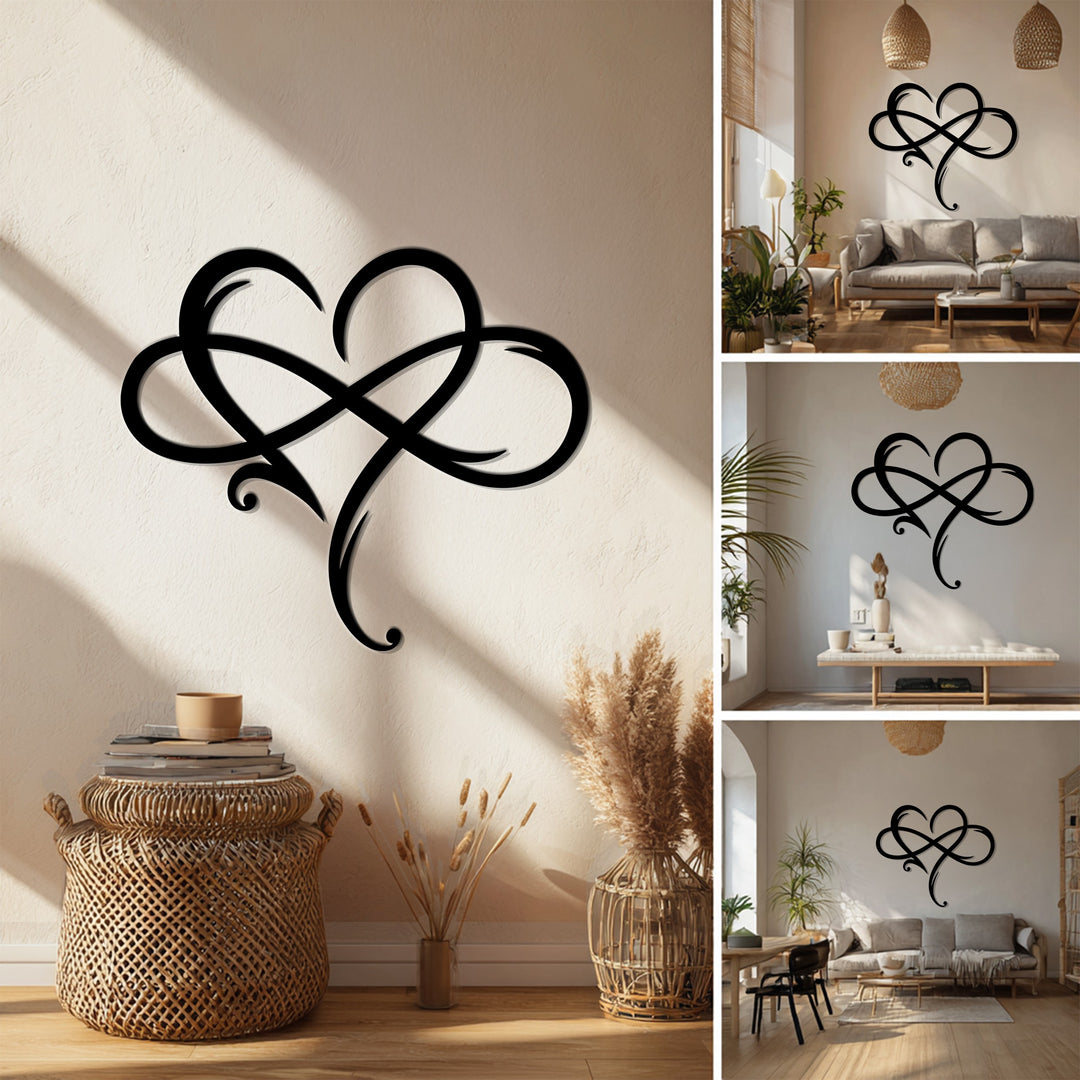 Eternal Love – Infinity Heart Metal Wall Art