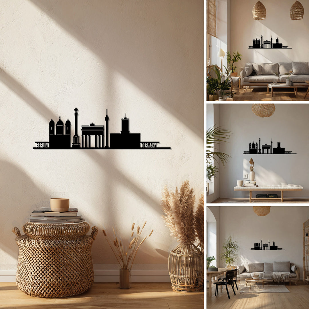 نمط التناغم - هندسي حديث فن جداري معدني لوحة