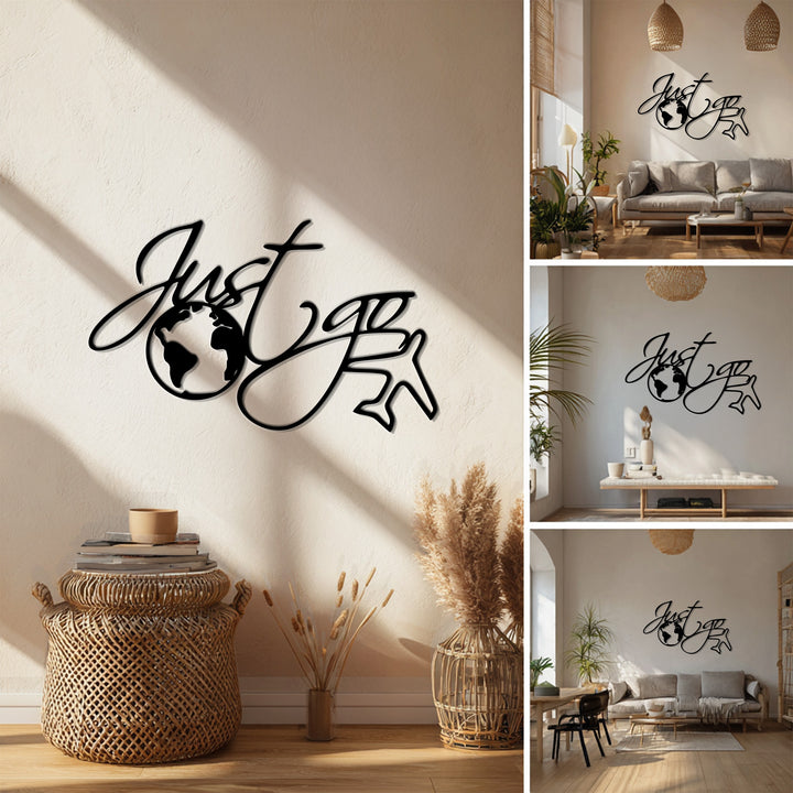 Travel quote metal wall decor