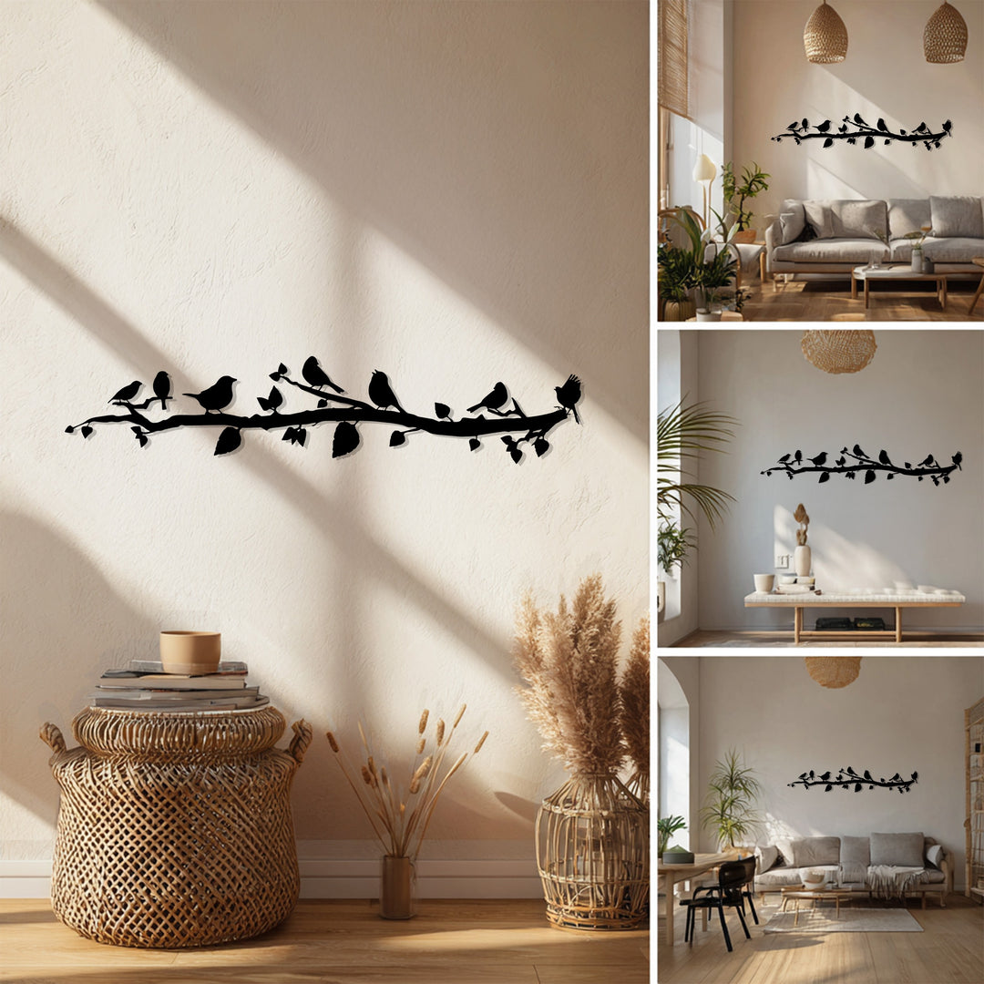 Birds on Branch Metal Wall Art – Nature-Inspired Decor
