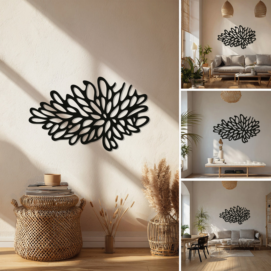 Flowing Coral Pattern – Abstract Ocean Inspired Metal Wall Art