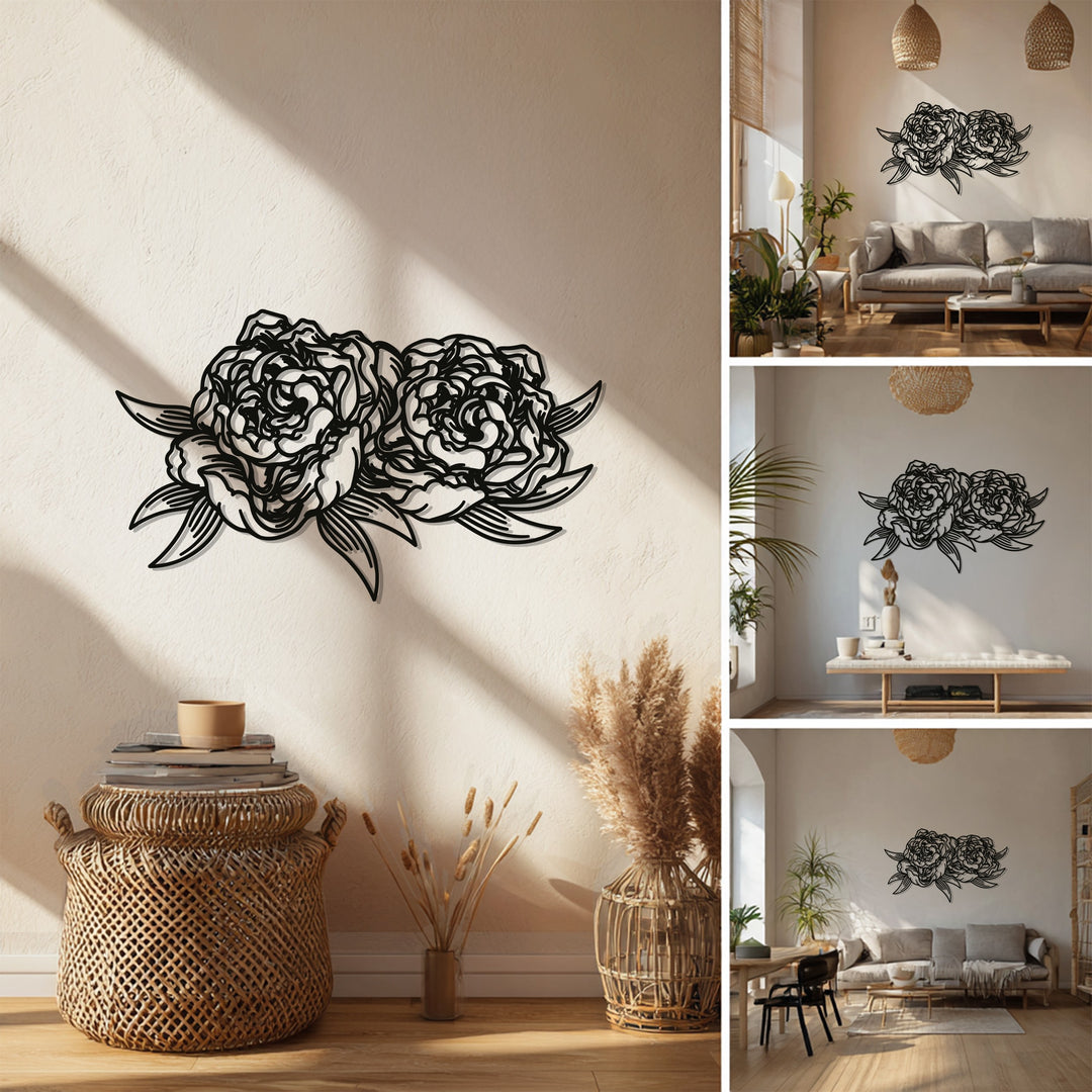 Blooming Roses – Elegant Floral Metal Wall Art