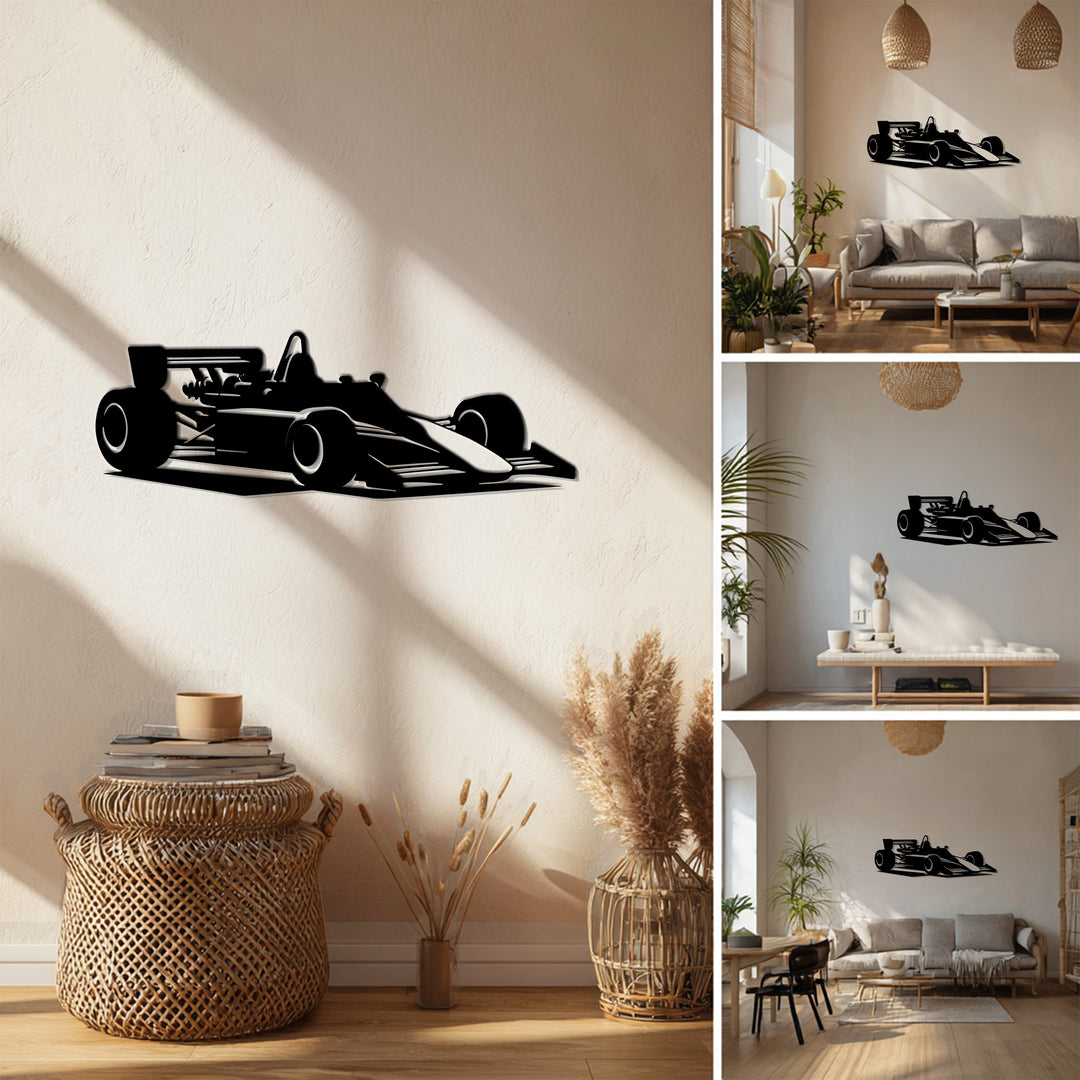 تيربو ليجند - سيارة سباق فورمولا كلاسيكية فن جداري معدني