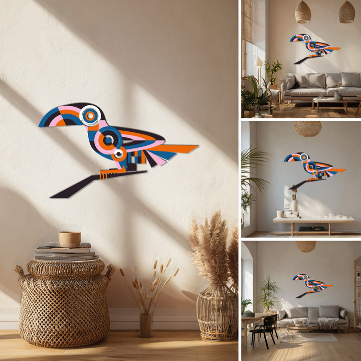 Contemporary toucan artwork for living room or office interiors