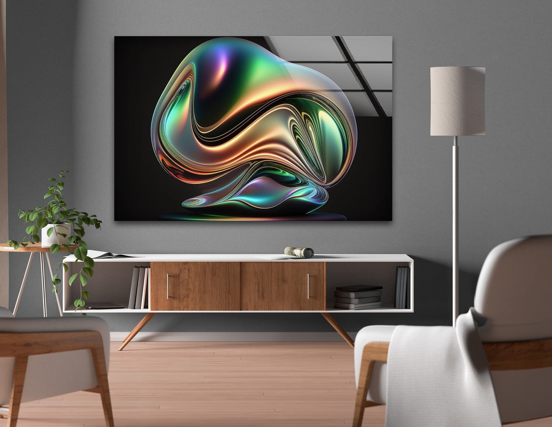 بريزمكور أورورا – منحوتة معدنية متقزحة الألوان اللوحات الزجاجية الجدارية