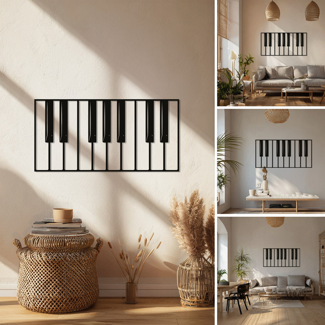 Piano Keys – Modern Music Metal Wall Art