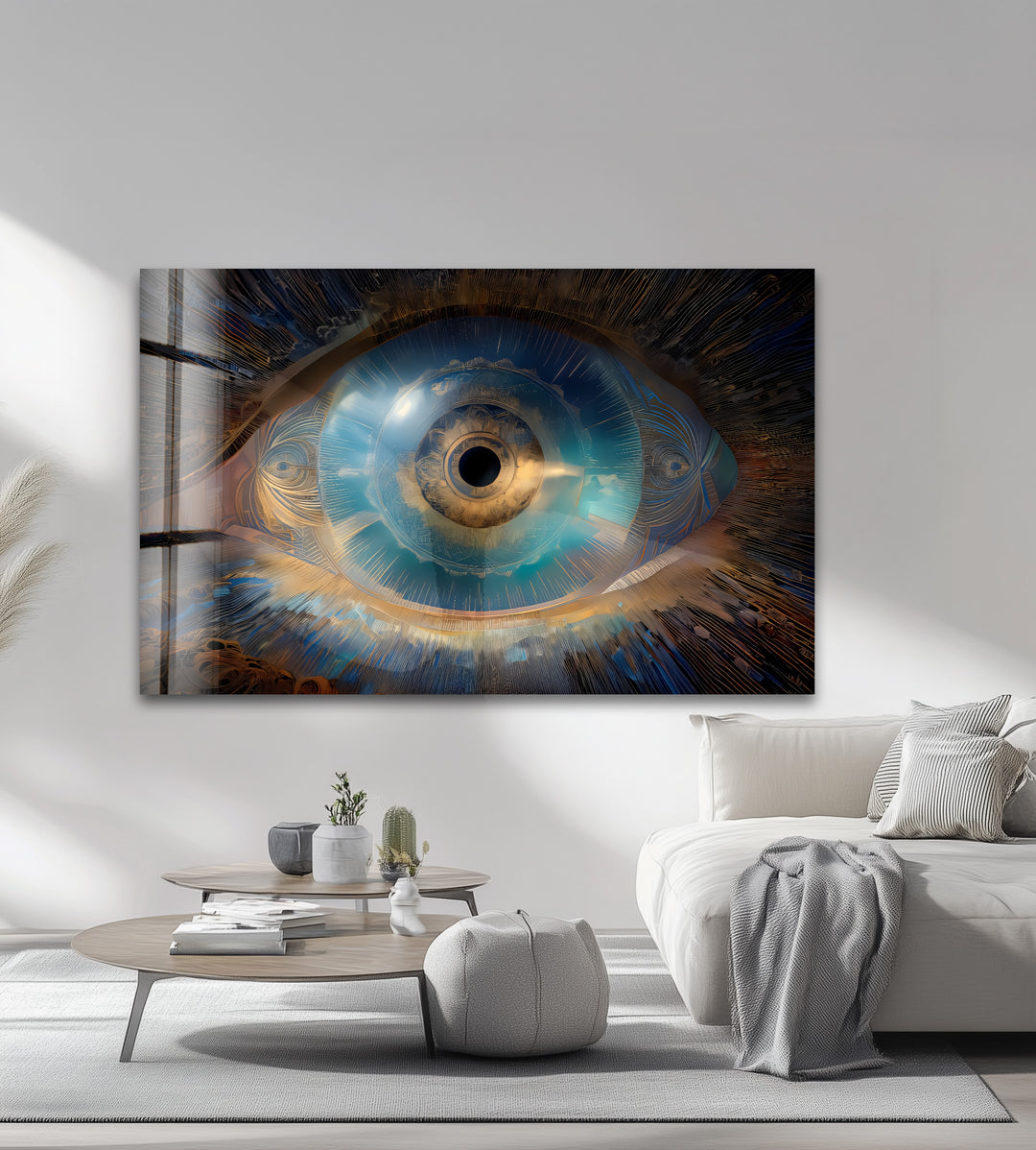 Eye of the Infinite – Surreal Visionary Glass Wall Art