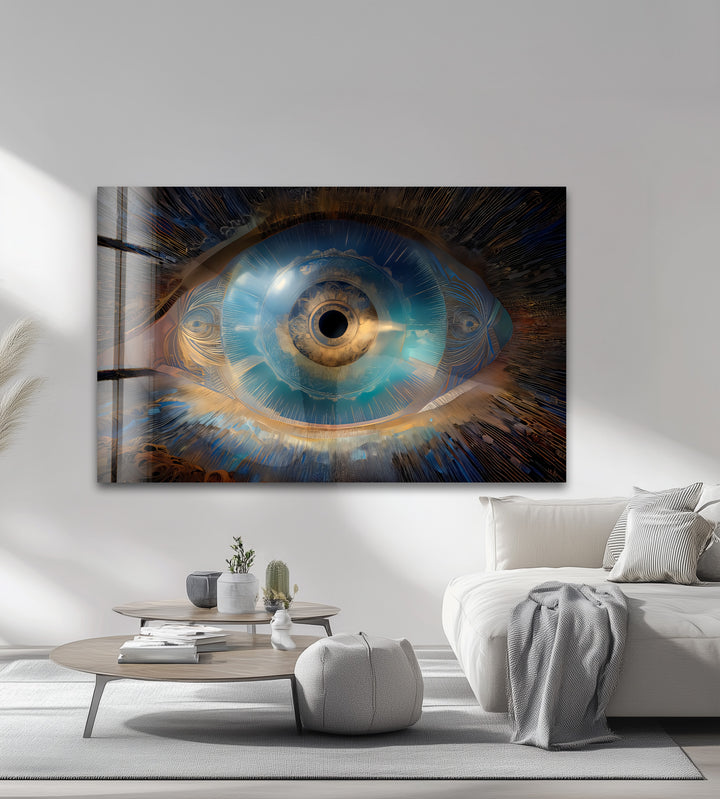 Eye of the Infinite – Surreal Visionary Glass Wall Art